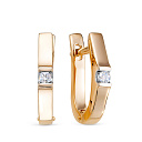 Серьги из красного золота с бриллиантами