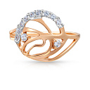 Кольцо из красного золота с фианитом