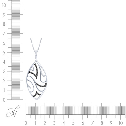 Подвеска из белого золота с бриллиантами