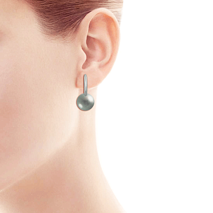 Серьги из белого золота с жемчугом