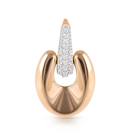 Подвеска из красного золота с фианитом