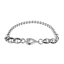 Браслет декоративный из серебра с фианитом