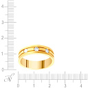 Кольцо обручальное из желтого золота с бриллиантами