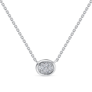 Колье из белого золота с бриллиантом