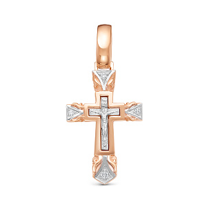 Подвеска из красного золота с бриллиантом