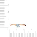 Кольцо из красного золота с бриллиантом