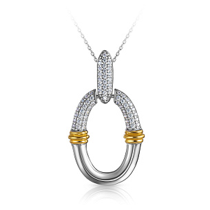 Колье из серебра с позолотой