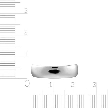 Кольцо обручальное из белого золота