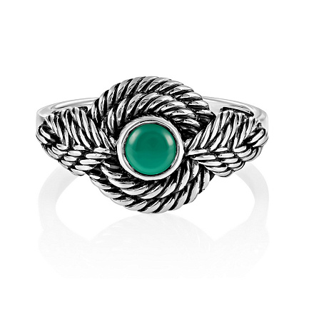 Кольцо из серебра с ониксом