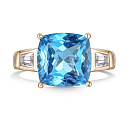 Кольцо из желтого золота с топазом