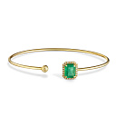 Браслет декоративный из желтого золота с бриллиантами