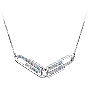 Колье из серебра с фианитами