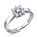 Кольцо из белого золота с бриллиантами