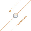 Браслет декоративный из серебра с фианитами