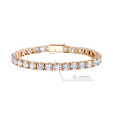 Браслет декоративный из серебра с позолотой