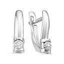 Серьги из белого золота с бриллиантами