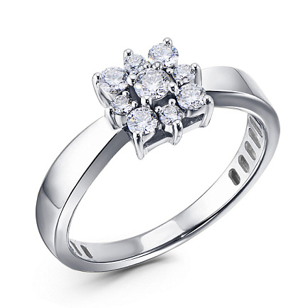 Кольцо из белого золота с бриллиантами