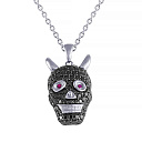 Подвеска из белого золота с рубинами