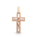 Крест из комбинированного золота