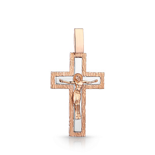 Крест из комбинированного золота