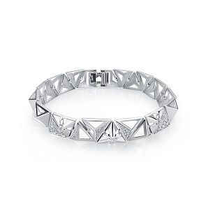 Браслет из белого золота с бриллиантом