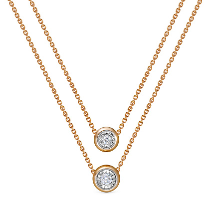 Колье из красного золота с бриллиантами