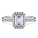 Кольцо из белого золота с бриллиантами