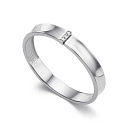Кольцо обручальное из белого золота