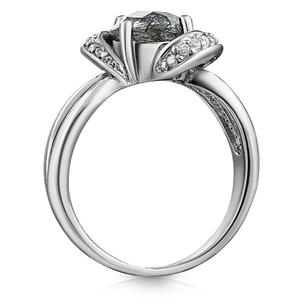 Кольцо из серебра с фианитом