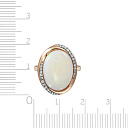 Кольцо из красного золота с бриллиантами, опалом