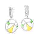 Серьги с английским замком из серебра