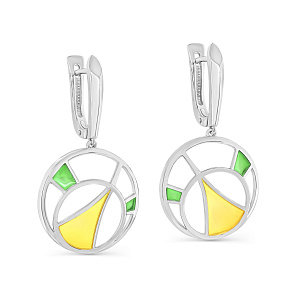 Серьги с английским замком из серебра