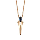 Колье из красного золота с сапфиром