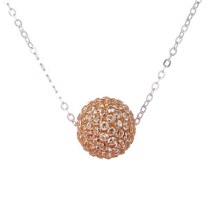 Колье из серебра с фианитом