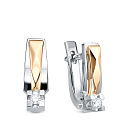 Серьги из белого золота с бриллиантами