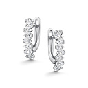 Серьги с английским замком из белого золота с бриллиантами