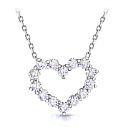 Колье из белого золота с бриллиантами, плетение якорное