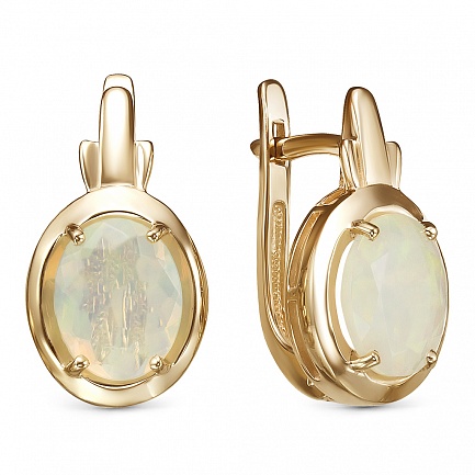 Серьги из красного золота с опалами