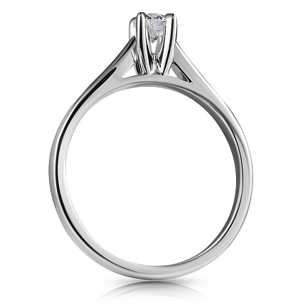 Кольцо из белого золота с бриллиантом