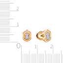 Пусеты из красного золота с бриллиантами