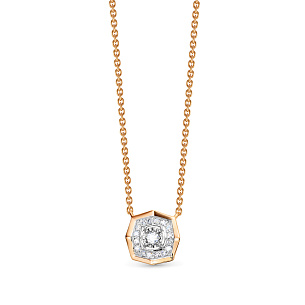 Колье из красного золота с бриллиантом