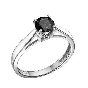 Кольцо из белого золота с бриллиантом