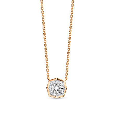 Колье из красного золота с бриллиантами