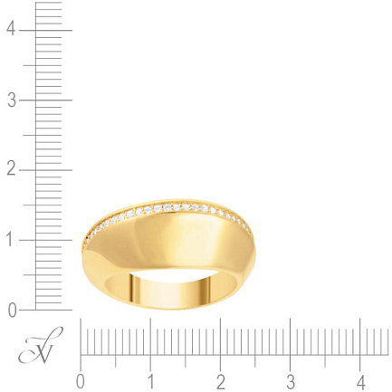 Кольцо из желтого золота с бриллиантами