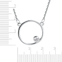 Колье из серебра с фианитом