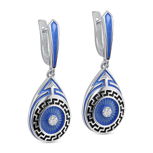 Серьги с английским замком из серебра