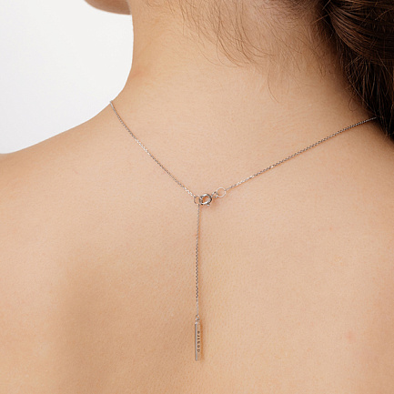 Колье из серебра с фианитами