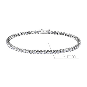 Браслет декоративный из белого золота с бриллиантами