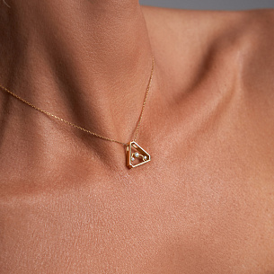 Подвеска из желтого золота с бриллиантами