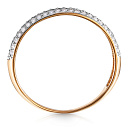 Кольцо из красного золота с фианитом